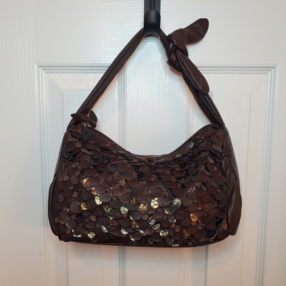 VTG - Grès Paris - Brown - Leather Scaled - Shoulder Bag